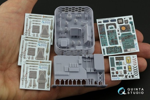 Quinta Studio QD+48357 Ka-27PL Military version 3D-Printed &amp; coloured Interior on decal paper (Hobby Boss) (with 3D-printed resin parts) 1/48