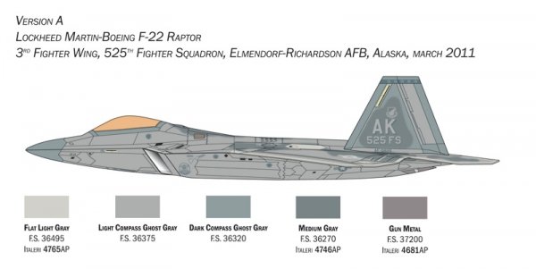 Italeri 2822 F-22 A Raptor 1/48