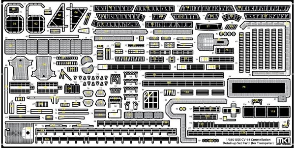 MK1 Design MS-35048 CV-64 Constellation Detail-up Part DX for Trumpeter 1/350