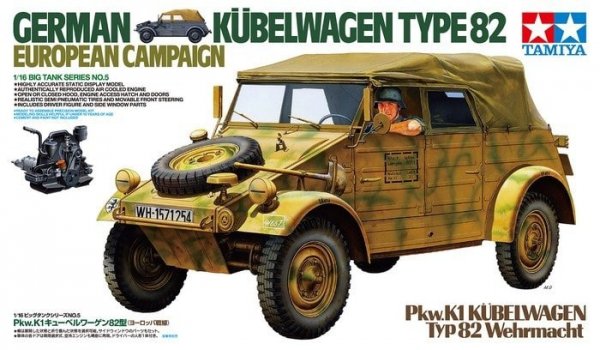 Tamiya 36205 German Kubelwagen Type 82 European Campaign 1/16