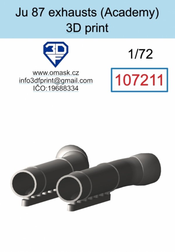 Omask 107211 Ju 87 exhaust (Academy) 3D print 1/72