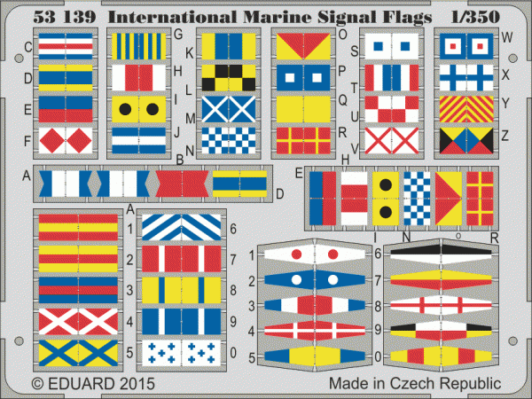Eduard 53139 International Marine Signal Flags 1/350