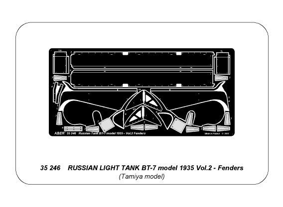 Aber 35246 Russian light tank BT-7 - vol. 2 - additional set - fenders (1:35)
