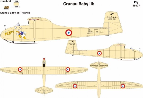 Fly 48027 Grunau Baby IIb France vol. 2 1:48