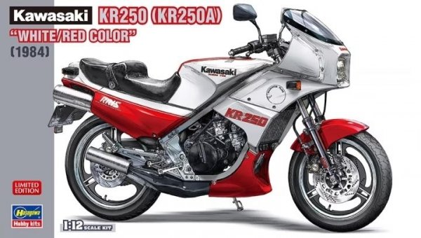 Hasegawa 21745 Kawasaki KR250 (KR250A) &quot;White/Red Color&quot; (1984) 1/12