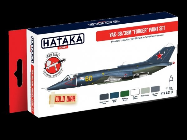 Hataka Hobby HTK-AS111 Yak-38/38M &quot;Forger&quot; paint set (6x17ml)