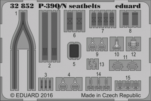 Eduard 32852 P-39Q/ N seatbelts 1/32 KITTY HAWK