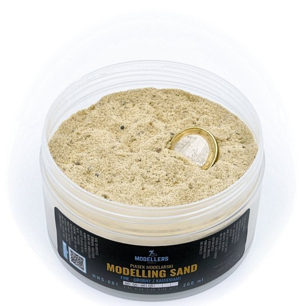 Modellers World MWS001 Modelling sand Fine (Drobny z kamieniami)200ml
