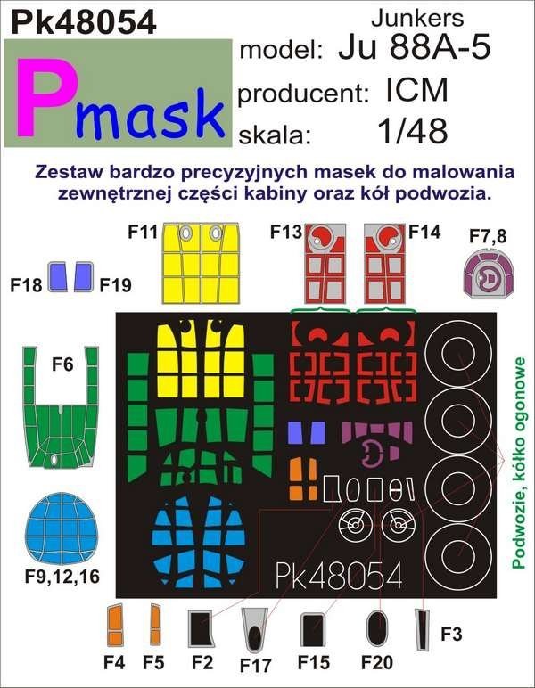 P-Mask PK48054 JU-88A-5 (ICM) (1:48)