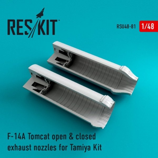 RESKIT RSU48-0081 F-14 A Tomcat open &amp; closed exhaust nozzles for Tamiya kit 1/48