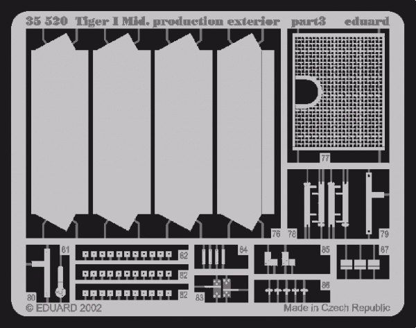 Eduard 35520 Tiger I Mid. Production exterior 1:35 Academy 