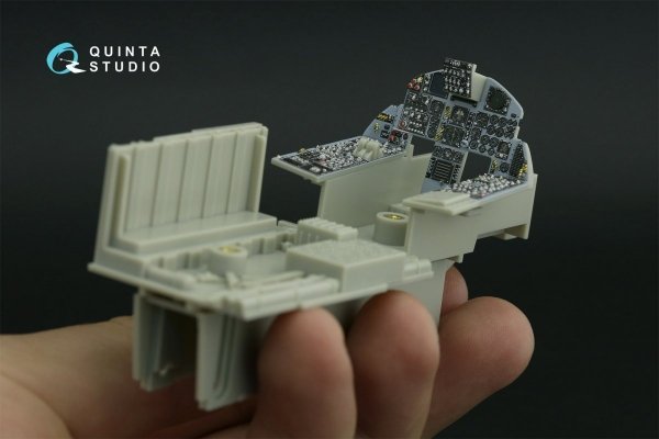 Quinta Studio QDS32034 F-15C 3D-Printed &amp; coloured Interior on decal paper ( Tamiya ) (small version) 1/32