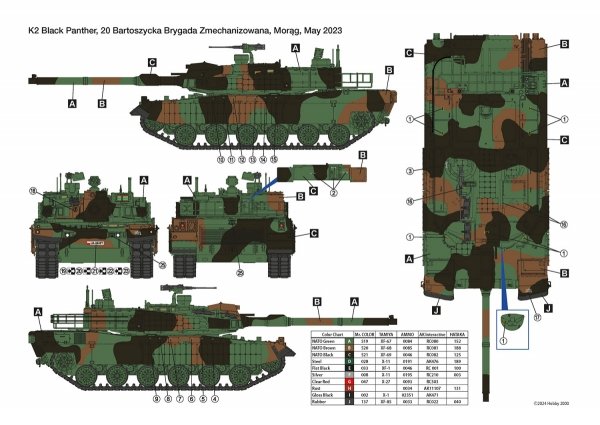 Hobby 2000 35006SE K2 Black Panther Polish Army - Special Edition ( H2K35006 + LUFA ABER + RUCHOME GĄSIENICE ) 1/35