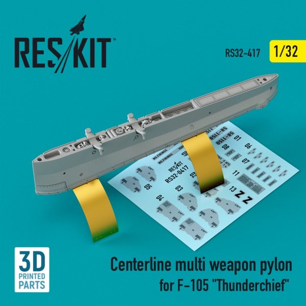 RESKIT RS32-0417 CENTERLINE MULTI WEAPON PYLON FOR F-105 &quot;THUNDERCHIEF&quot; (3D PRINTED) 1/32
