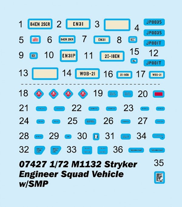 Trumpeter 07427 M1132 Stryker Engineer Squad Vehicle w/SMP 1/72