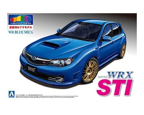 Aoshima 00491 Subaru GRB Impreza WRX Mica Blu 1:24