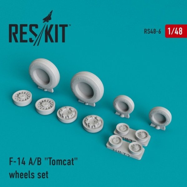 RESKIT RS48-0006 F-14 (A/B) &quot;Tomcat&quot; resin wheels 1/48
