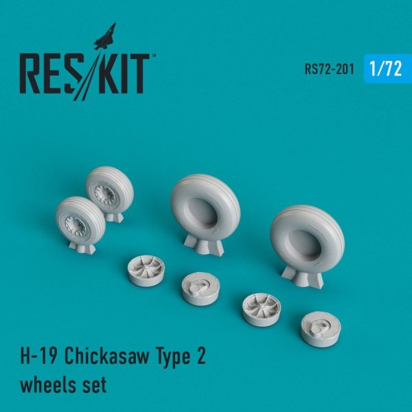 RESKIT RS72-0201 H-19 &quot;CHICKASAW&quot; TYPE 2 WHEELS SET 1/72