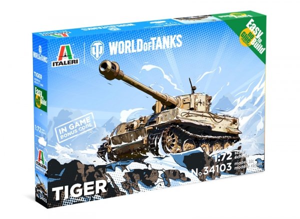 Italeri 34103 TIGER - WoT - Easy to Build 1/72