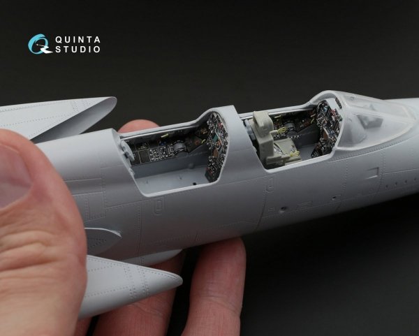 Quinta Studio QD48073 F-105G 3D-Printed &amp; coloured Interior on decal paper (for HobbyBoss kit) 1/48