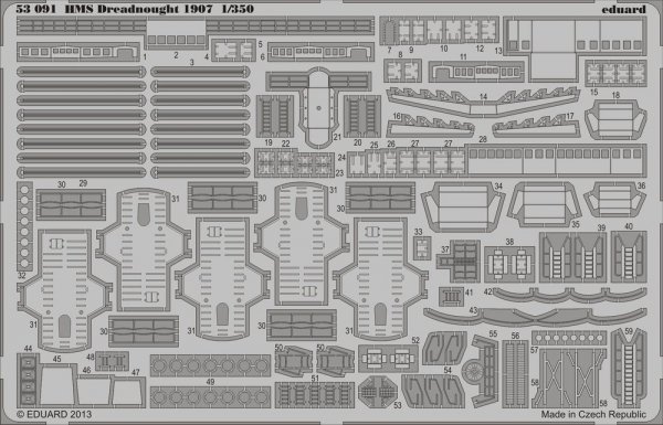 Eduard 53091 HMS Dreadnought 1907 1/350  TRUMPETER