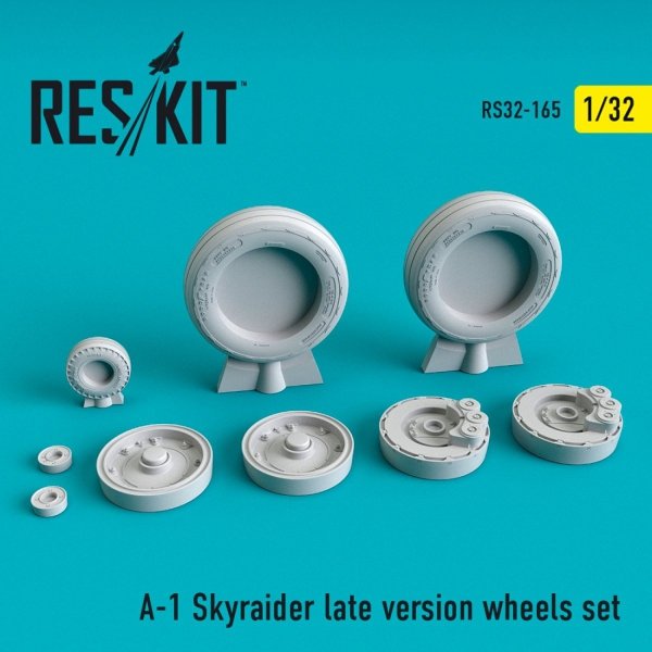 RESKIT RS32-0165 A-1 &quot;SKYRAIDER&quot; (LATE VERSION) WHEELS SET 1/32