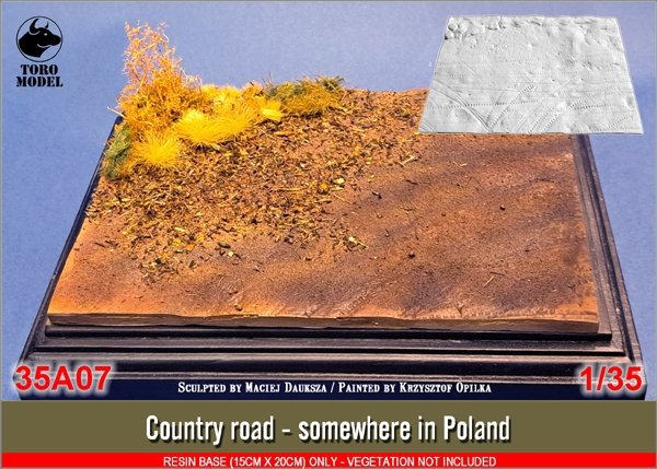 Toro 35A07 Droga wiejska - gdzieś w Polsce - podstawka żywiczna 15x20cm 1/35