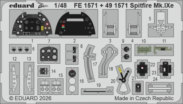 Eduard FE1571 Spitfire Mk.IXe Zoom set for AIRFIX 1/48