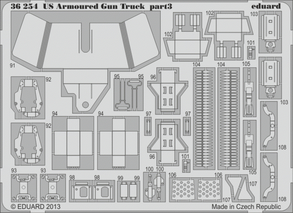 Eduard 36254 US Armoured Gun Truck ITALERI 1/35