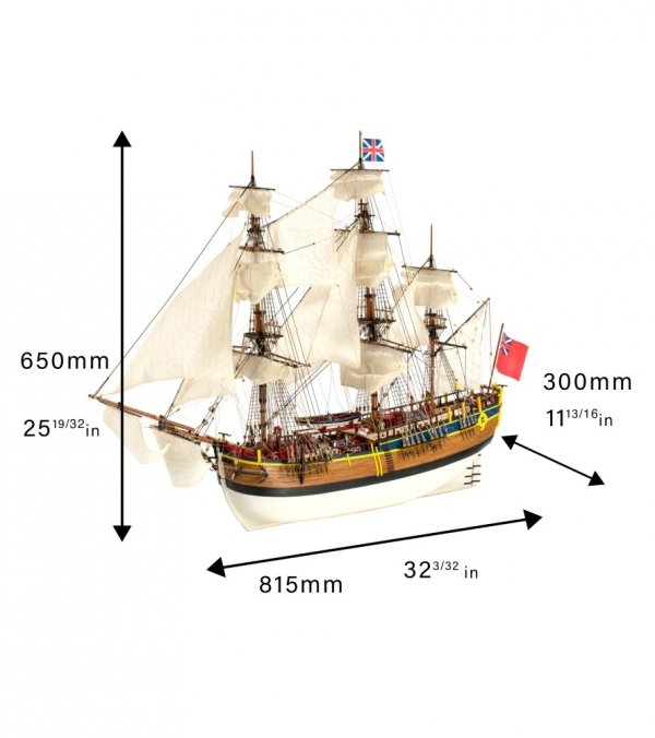 ARTESANIA LATINA 22520 HMS Endeavour - James Cook's legendary ship 1/65