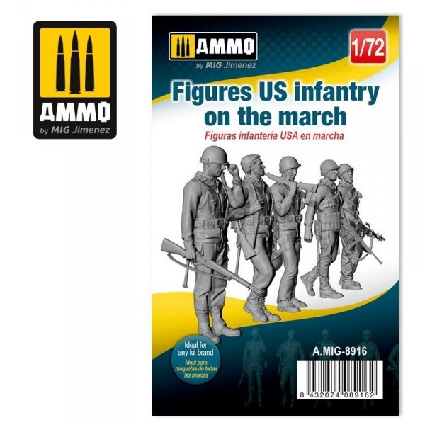 Ammo of Mig 8916 Figures US infantry on the march 1/72