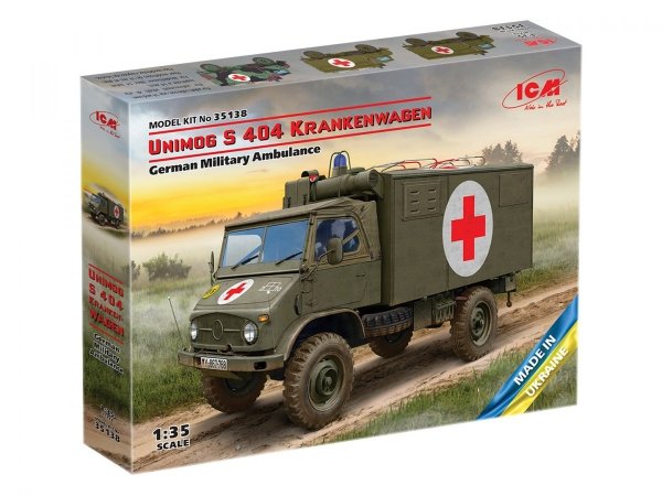 ICM 35138 Unimog S 404 Krankenwagen German Military Ambulance 1/35