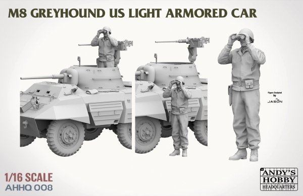 Andy's Hobby Headquarters AHHQ-008 M8 Greyhound US light Armored Car 1/16