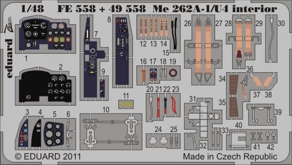 Eduard 49558 Me 262A-1/ U4 S. A. 1/48  HOBBY BOSS