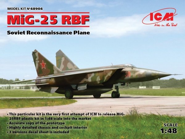 ICM 48904 MiG-25 RBF, Soviet Reconnaissance Plane (1:48)
