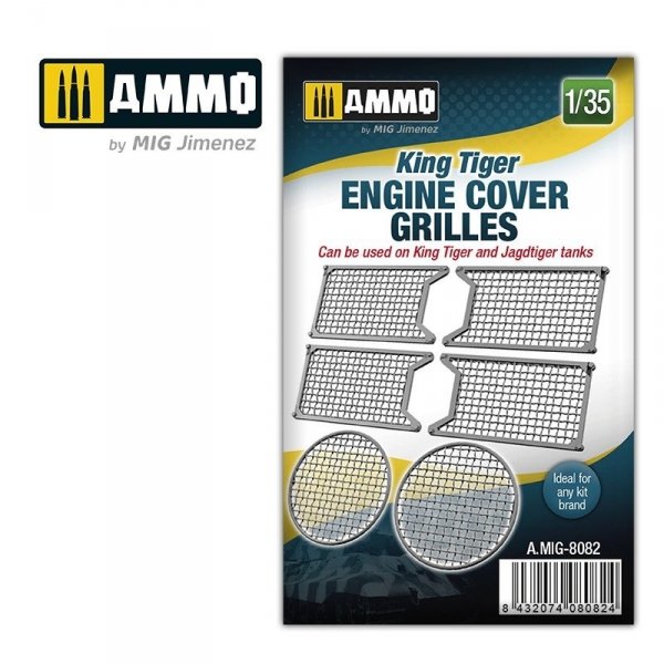 Ammo of Mig 8082 King Tiger engine cover grilles 1/35