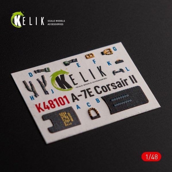 KELIK K48101 A-7E Corsair II- interior 3D decals for HobbyBoss kit 1/48