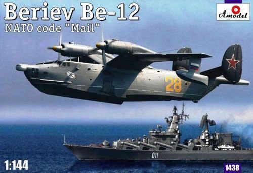 A-Model 01438 Beriev Be-12 'Mail' Russian Anti-Submarines Amphibious Aircraft 1:144