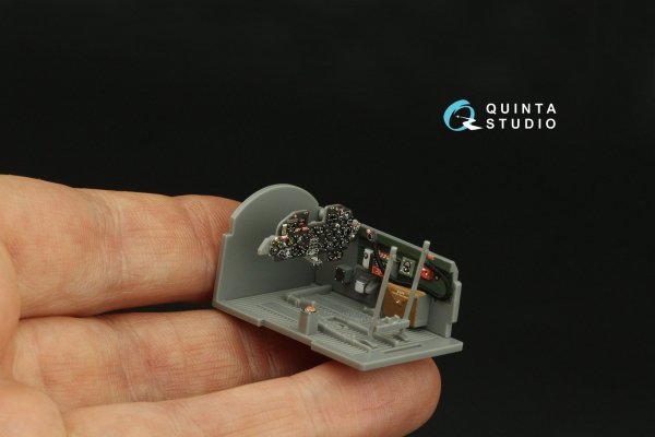 Quinta Studio QD48336 P-47D Thunderbolt Razorback 3D-Printed &amp; coloured Interior on decal paper (Tamiya) 1/48