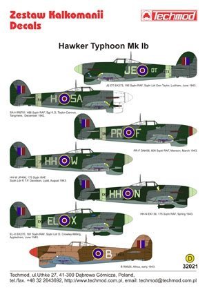 Techmod 32021 - Hawker Typhoon IB (1:32)