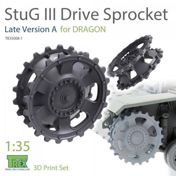 T-Rex Studio TR35008-1 Stug III Sprocket Set (Late Version A) for DRAGON 1/35