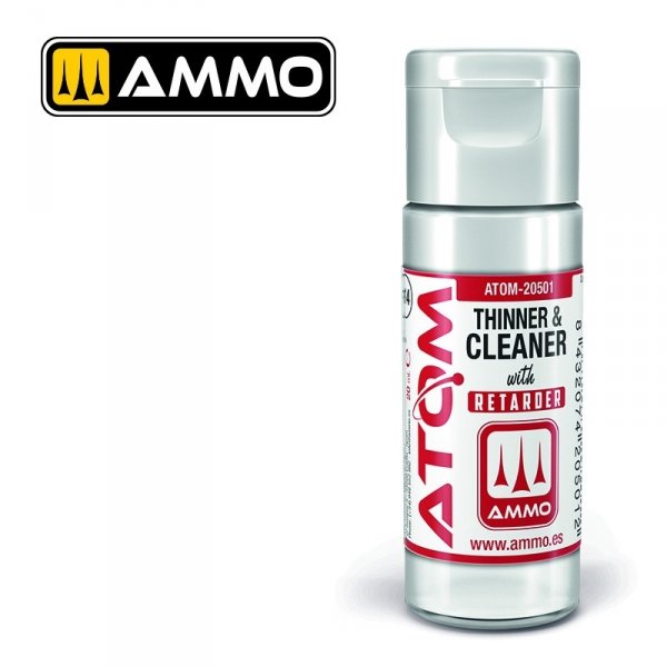 AMMO of Mig Jimenez 20501 ATOM Thinner and Cleaner with Retarder 20ml