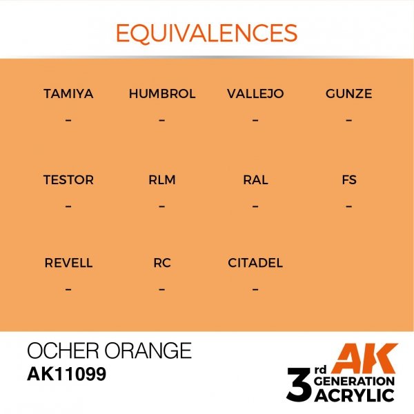 AK Interactive AK11099 OCHER ORANGE – STANDARD 17ml