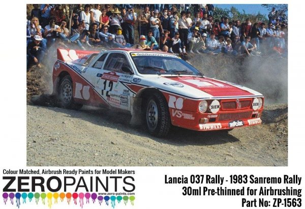 Zero Paints ZP-1563 Lancia 037 Rally '1983 Sanremo Rally' Red Paint 30ml