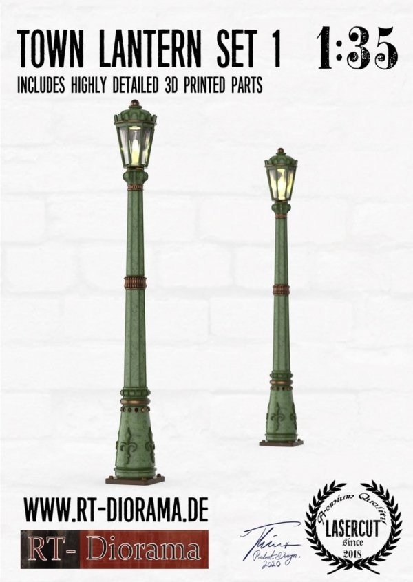 RT-Diorama 35670 Town Lantern Set Type 1 (2pcs.) 1/35