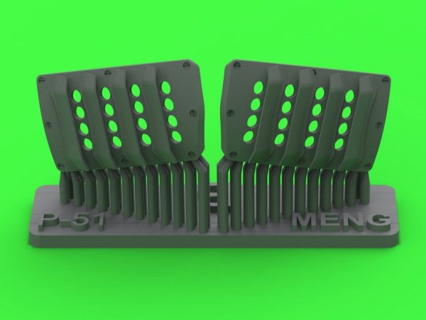 Master AM-48-194 P-51 Mustang - pokrywa wlotu powietrza do gaźnika - typ z żaluzjami dla RAF - wersja B (do modelu Meng) 1/48