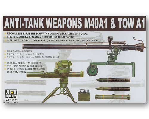 AFV Club 35021 Anti Tank Weapons M40A1 and TOW A1 1/35