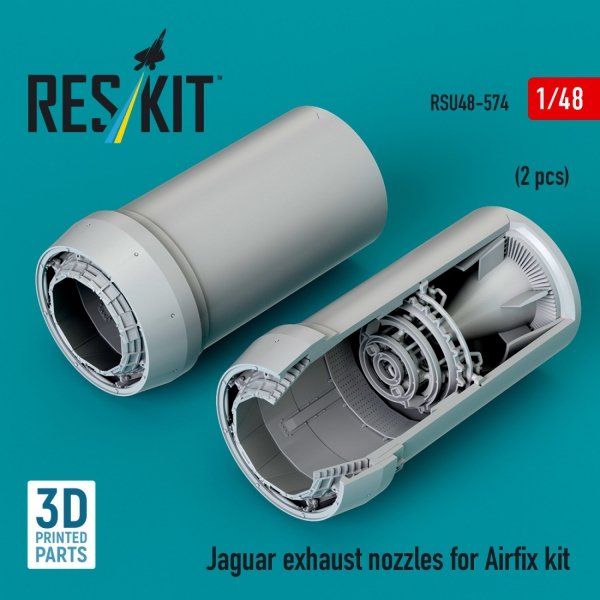 RESKIT RSU48-0574 Jaguar exhaust nozzles for Airfix kit (3D Printed) (1/48)