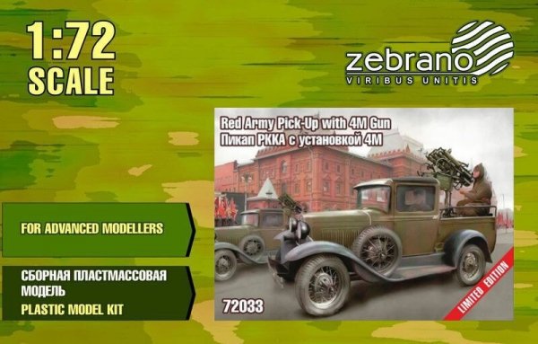 Zebrano 72033 Red Army Pick-Up with 4M Gun 1/72