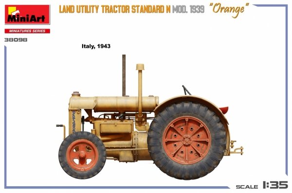 Mini Art 38098 Land Utility Tractor Standard N “Orange” Mod. 1939 1/35